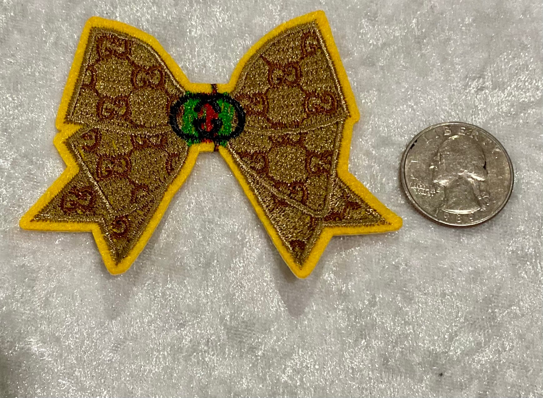 5 pcs Gold Bow Patch