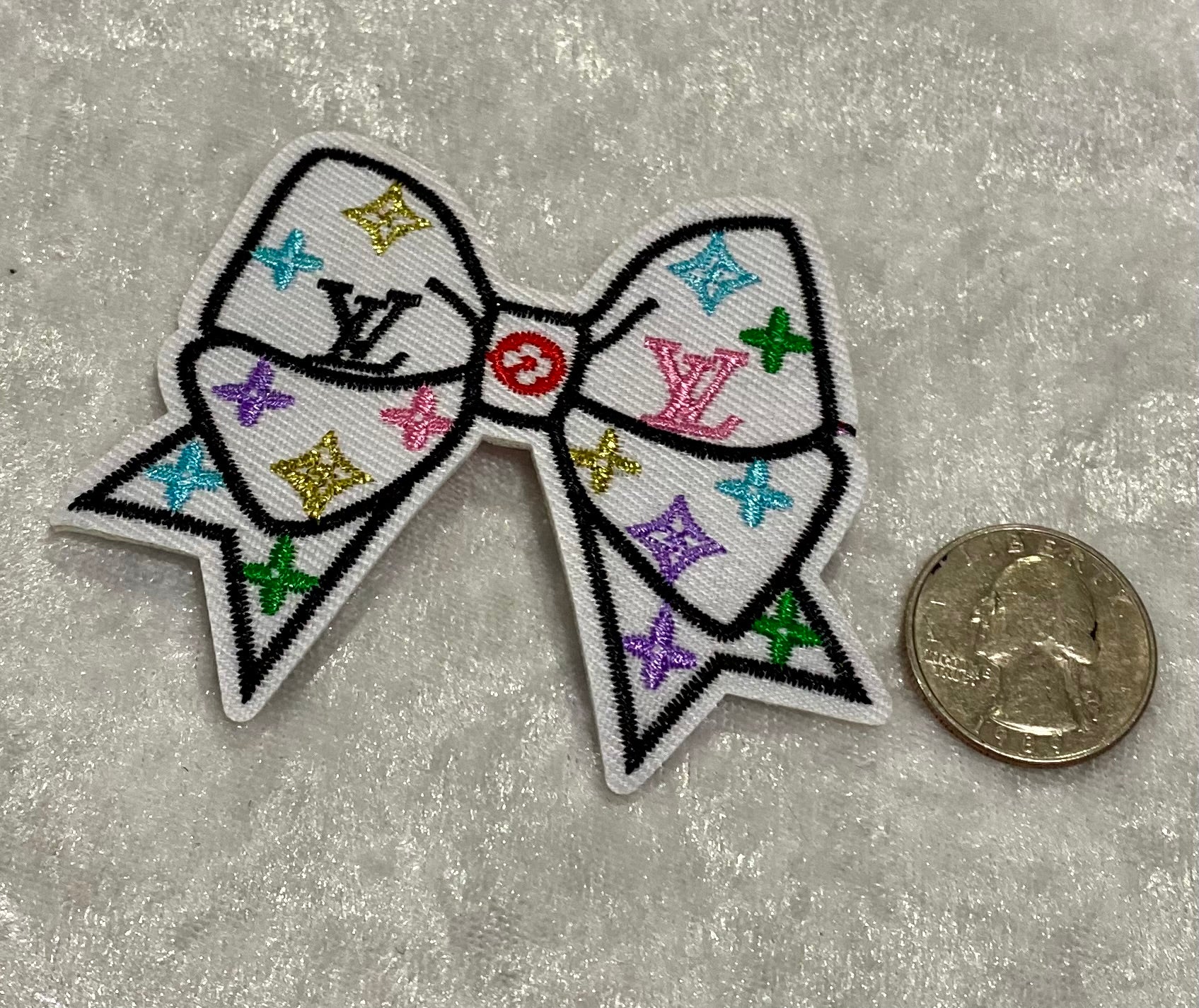 5 pcs White Bow Patch