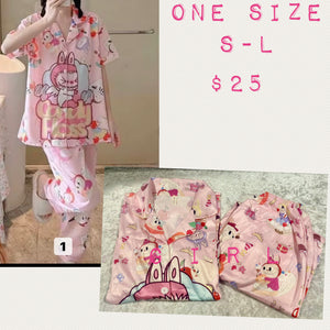 Pink Labubu Pijamas
